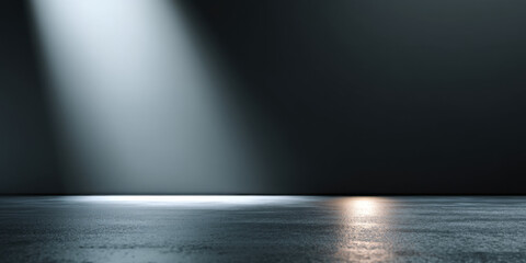 Empty matte black background with soft lighting and grainy surface for modern minimalist presentations