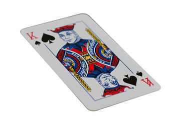 King Playing Card Photo Illustration Isolated Black Background