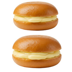 Isolated PNG Pastry Desserts with Cream Filling in Appetizing View