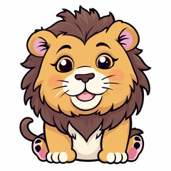 Kawaii lion 63.eps Art Print