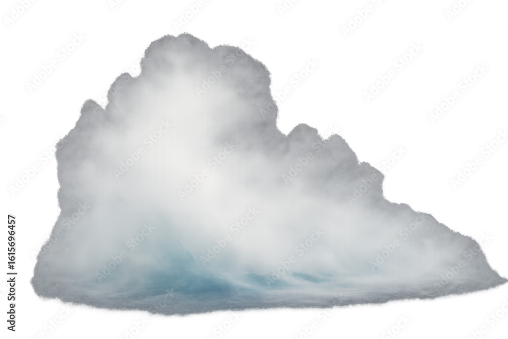Poster white cumulus cloud floating on transparent background, ideal for photo editing and compositing