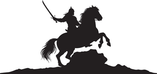 HORSE WARRIOR SILHOUETTE