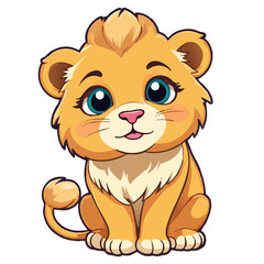 Joyful lion-14.png Cartoon Sticker