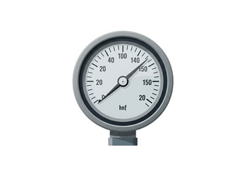 Pixel Art Gauge Illustration With Pressure And Measurement Isolated on Black Background