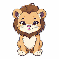 Kawaii lion-40.jpg with Sparkling Eyes