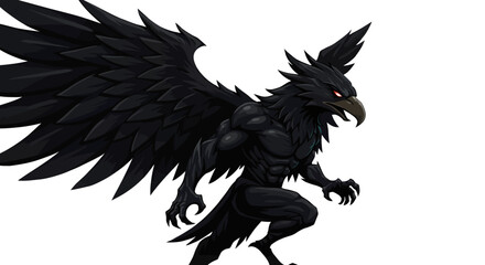 minimalist garuda bird mascot