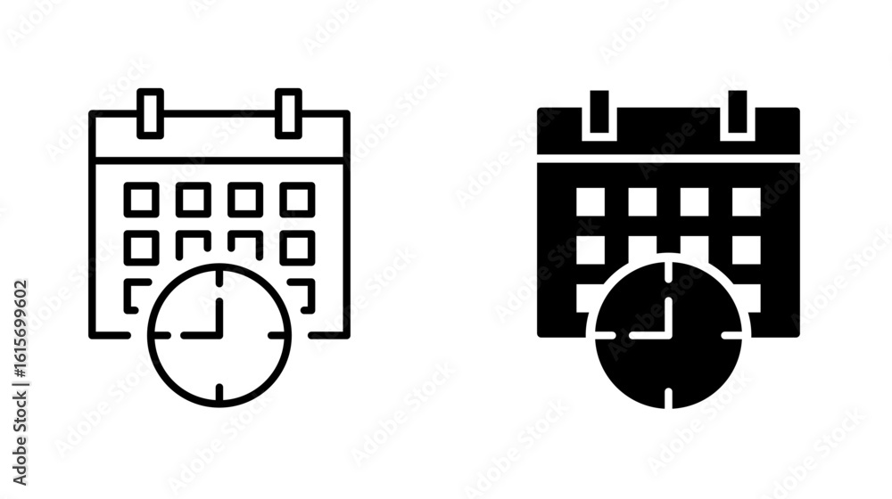 Poster scheduling and calendar icon