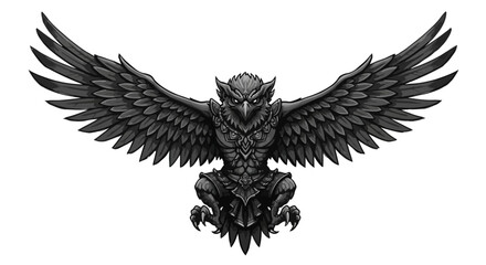 Obraz premium minimalist garuda bird mascot