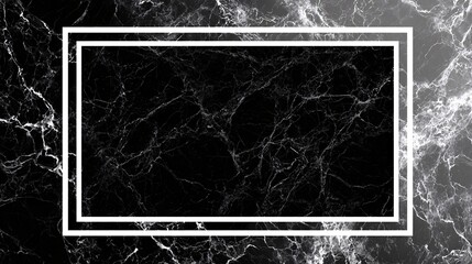 Simple black and white frame with elegant thin lines and text placeholder in center