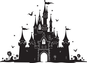 Obraz premium Dreamy Castle Night Scene