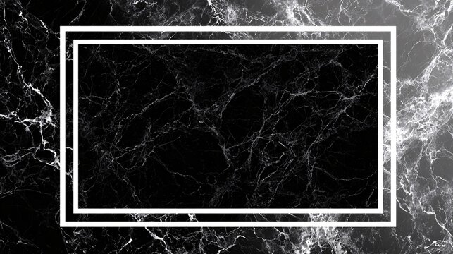 Simple black and white frame with elegant thin lines and text placeholder in center