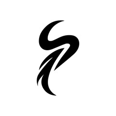 Obraz premium Modern style bird silhouette and letter logo design