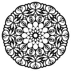 Vector abstract mandala pattern. Art on the wall. Coloring book Lace pattern The tattoo. Design for a wallpaper Paint shirt and tile Sticker Design, Decorative circle ornament in ethnic oriental style