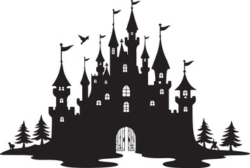 Dreamy Castle Night Scene