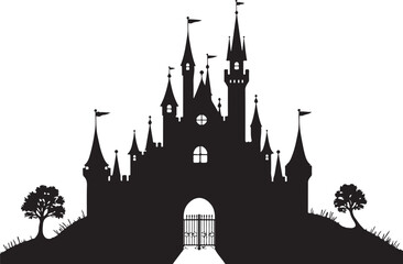 Obraz premium Dreamy Castle Night Scene