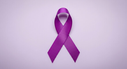 Purple Ribbon Awareness - World Cancer Health Campaign Background