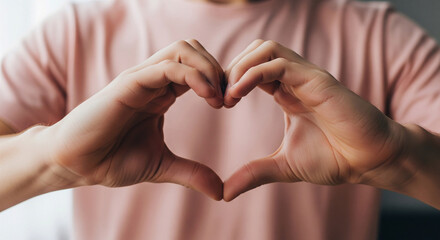 Woman Making Heart Hands - Love, Health & Social Responsibility