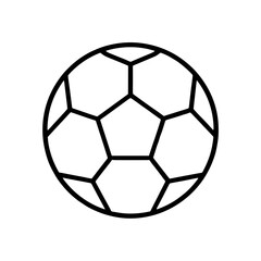 Fototapeta premium Soccer ball vector icon for football and team sports – outline style