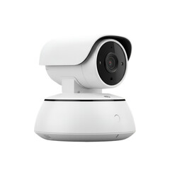 Isolated Wireless Security Camera On White Background Photo