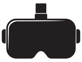 VR HEADSET ICON SILHOUETTE