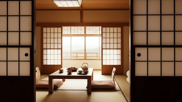 Cozy Room with Japanese room tea ceremony, mountain view, futon
