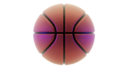Fototapeta premium Realistic 3D Render of a Basketball with Orange Texture and Black Background