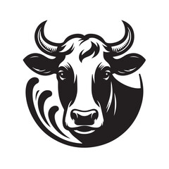 cow logo vector