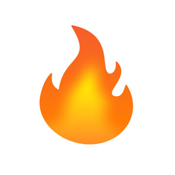 Orange and yellow fire emoji on a transparent background.