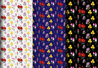 Flowers and modern pattern design or vactor, fabric 