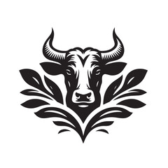 cow logo vector