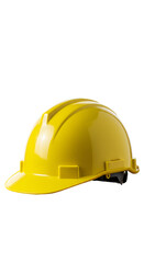 Isolated Yellow Construction Helmet Photo on Transparent Background