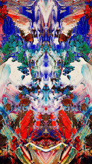 Abstract art background . Hand painting artwork on canvas .