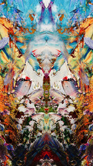 Abstract art background . Hand painting artwork on canvas .