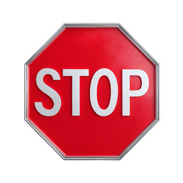  red stop sign Blank isolated on transparent background, Clipart png