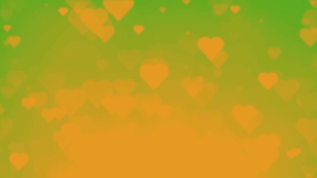 Floating up red colored heart shapes on green screen - Powered by Adobe