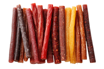  meat snack sticks Collection set isolated on transparent background, Clipart png