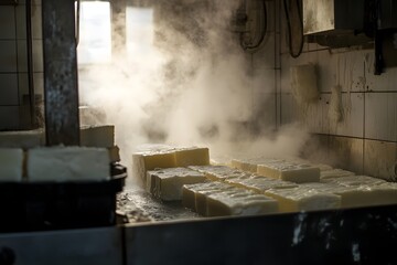 a cheese making process within a facility