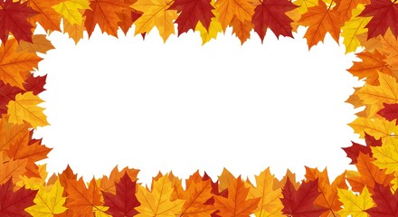 Autumn Maple Leaf Border Frame Design