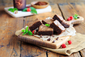 Brownies klassisch mit viel Schokolade