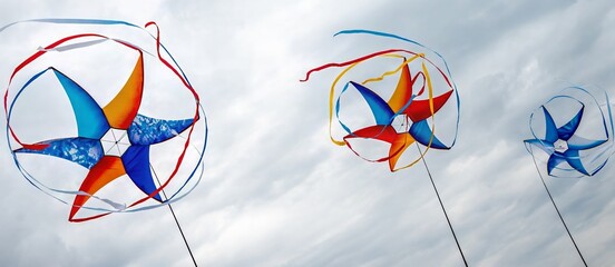 spinning windmill kites Portsmouth International Kite Festival July 2025