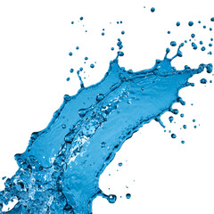 Obraz premium Realistic Illustration of Water Splash with Blue Liquid Isolated on Black
