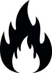 Black flame icon