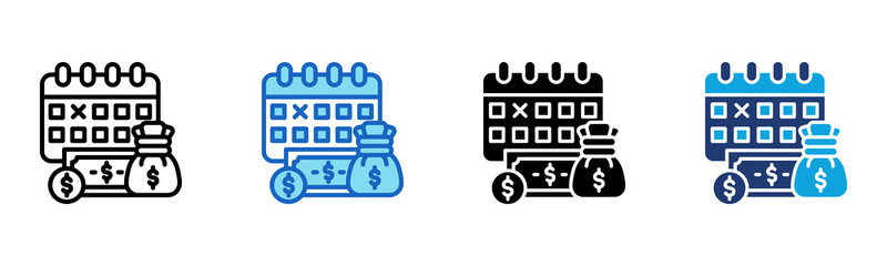 Obraz premium Annuity icon Multi Style Vector Illustration