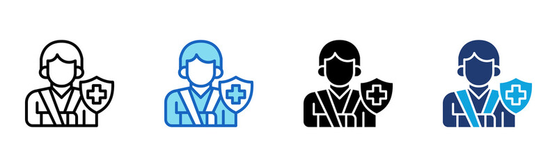 Casualty Insurance icon Multi Style Vector Illustration