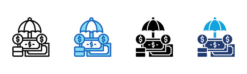 Hedge Fund icon Multi Style Vector Illustration