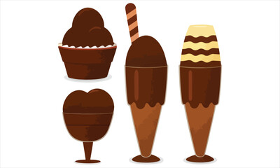Colorful Ice Cream & Popsicle Icon Set | Cute Summer Dessert Illustrations & Sweet Treat Graphics

