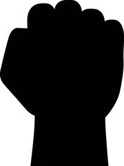 Black fist silhouette power protest solidarity