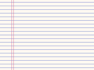 Lined Notebook Paper Background With Red Margin