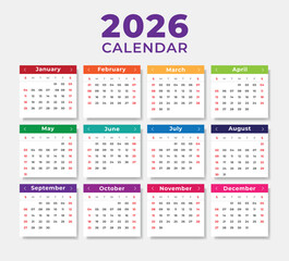  2026 calendar layout printable design