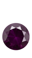 Purple Faceted Gem Isolated on Black Background 3d Illustration